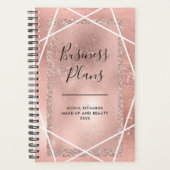 Faux Roos Gold Glitter Geometric Planner (Voorkant)
