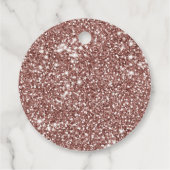 Faux Roos Gold Glitter Textielkijken & aangepaste  Bedankjes Labels (Achterkant)