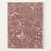 Faux Roos Gold Glitter Textielkijken & aangepaste  Planner (Achterkant)