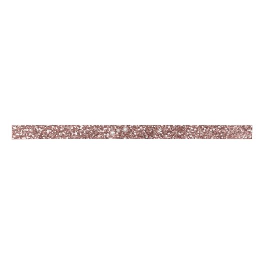 Faux Roos Gold Glitter Texture Kijk-achtig design Lint (Voorkant)