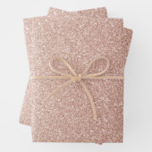 Faux Roos Gold gradiënt Glitter Inpakpapier Vel (In situ)