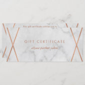 Faux Roos Gold Marble Geometric | Cadeaubon (Voorkant / Achterkant)