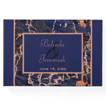 Faux Roos Gold & Navy Marmeren bruiloft