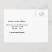 Faux Roos Gold op Black Adreswijziging Aankondigingskaart (Achterkant)