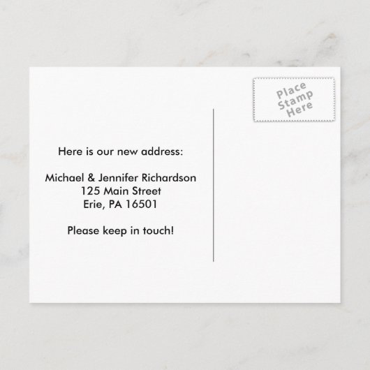 Faux Roos Gold op Black Adreswijziging Aankondigingskaart (Achterkant)