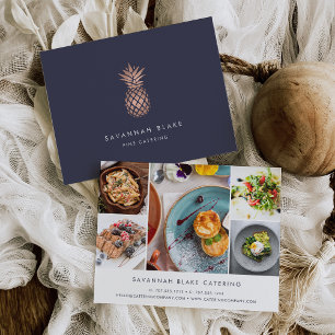 Faux Roos Gold Pineapple Promotie Foto Collage Briefkaart