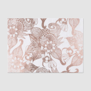  Faux Roos Gold Rustic Floral Tekeningen Tissuepapier