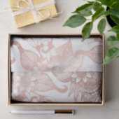 Faux Roos Gold Rustic Floral Tekeningen Tissuepapier (Geschenk)
