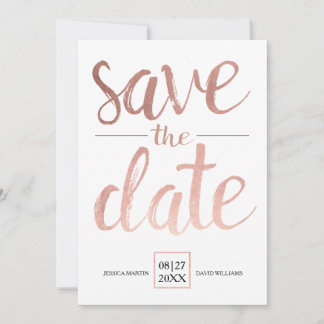 Faux Roos Gold Save the Date