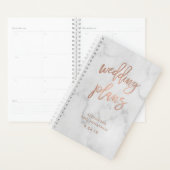 Faux Roos Gold Script op Marmer | weddingplanner Planner (Display)