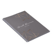 Faux roos goud elegant modern, minimalistisch meet notitieboek (Rechterzijde)