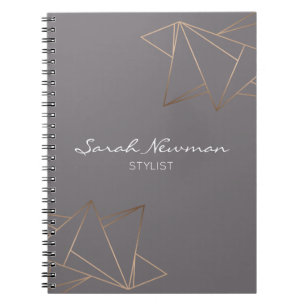 Faux roos goud elegant modern, minimalistisch meet notitieboek