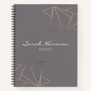 Faux roos goud elegant modern, minimalistisch meet notitieboek