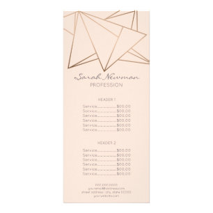 Faux roos goud elegant modern, minimalistisch meet reclamekaart