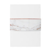 Faux Roos gouden folie marmer luxe moderne bruilof Uitnodigingen Wikkel (Achterkant Voorbeeld)