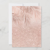 Faux roos gouden glitter palmboom blush Sweet 16 Kaart (Achterkant)