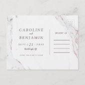 Faux roos goudmarmer modern redder datum aankondigingskaart (Achterkant)