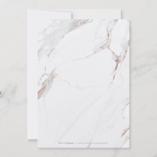 Faux roos goudmarmer modern redder datum save the date (Achterkant)