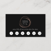 Faux Rose Gold Abstrait Logo Cartes de fidélité (Devant)