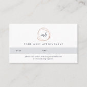 Faux Rose Gold Abstrait Logo Cartes de rendez-vous (Devant)