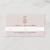 Faux Rose Gold Ananas Cartes de rendez-vous (Devant)