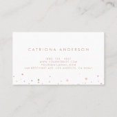 Faux Rose Gold Foil Confetti Carte de visite moder (Dos)