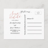 Faux Rose Gold Foil | Enregistrer la carte postale (Dos)