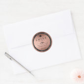 Faux Rose Gold Foil et Black Étiquettes (Enveloppe)