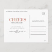 Faux Rose Gold Foil salue la carte postale du Nouv (Dos)