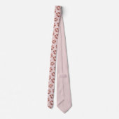 Faux Rose Gold Lips Motif Funny Cravate (Dos)