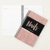 Faux Rose Gold Parties scintillant Look et noir | (Devant avec enveloppe)