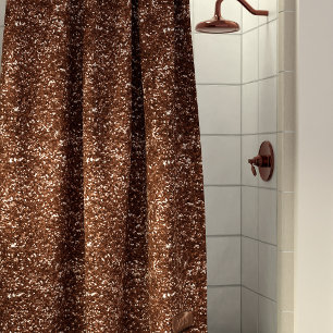 Faux Rose Gold Parties scintillant Rideau de douch