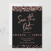 FAUX ROSE GOLD Save the Date Invitation (Devant)