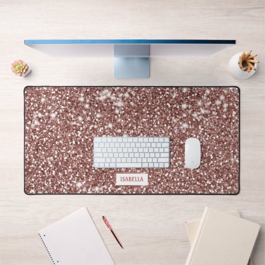 Faux Rose Parties scintillant or Texture Look & Cu (Bureau 1)