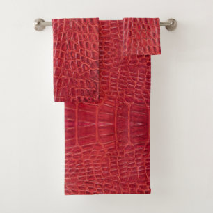 Faux rouge alligator cuir