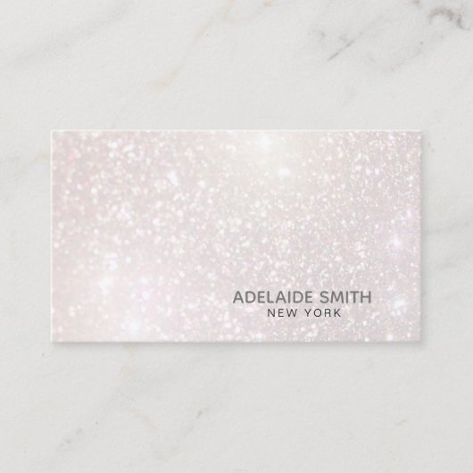 FAUX roze champagnespoeling Visitekaartje (Voorkant)