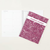 Faux roze glitter-textuur bekijken met aangepaste  planner (Display)