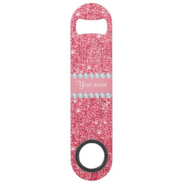 Faux Roze Sequins en Diamonds Speed Flessenopener