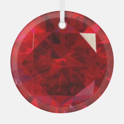 Faux ruby glass ornament (Voorkant)