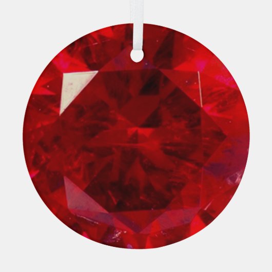 Faux ruby glass ornament (Achterkant)