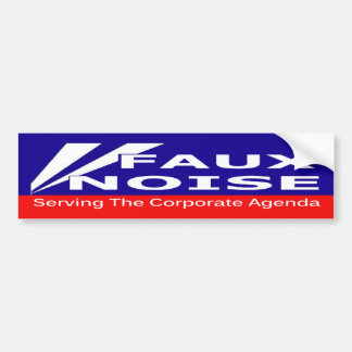 Faux-ruis ten dienste van de bedrijfsagenda bumpersticker