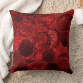 Faux Rustic Brick Circle Lancer Oreiller (Couverture)