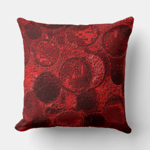 Faux Rustic Brick Circle Lancer Oreiller