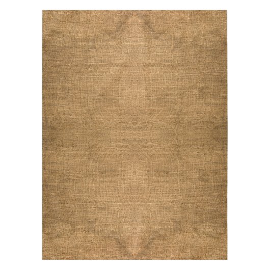 Faux Rustic Burlap Textielpatroon Tafelkleed (Voorkant)