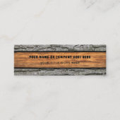 Faux Rustic Dry Wood Grain Boom Bark Mini Visitekaartje (Voorkant)