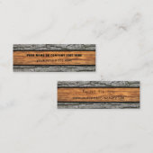 Faux Rustic Dry Wood Grain Boom Bark Mini Visitekaartje (Voorkant / Achterkant)