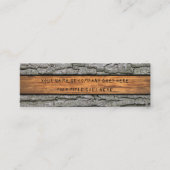 Faux Rustic Dry Wood Grain Boom Bark Mini Visitekaartje (Voorkant)