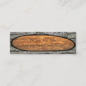 Faux Rustic Dry Wood Grain Boom Bark Mini Visitekaartje (Achterkant)