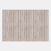 Faux rustiek hout bruin blauw inpakpapier vel (Voorkant)