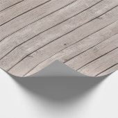 Faux rustiek hout bruin cadeaupapier (Hoek)